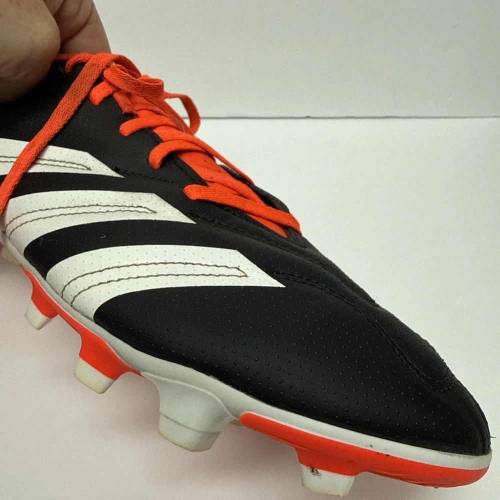 Adidas Predator Club Fxg Black White Solar Red Mens Soccer Cleats IG7760 Sz 11